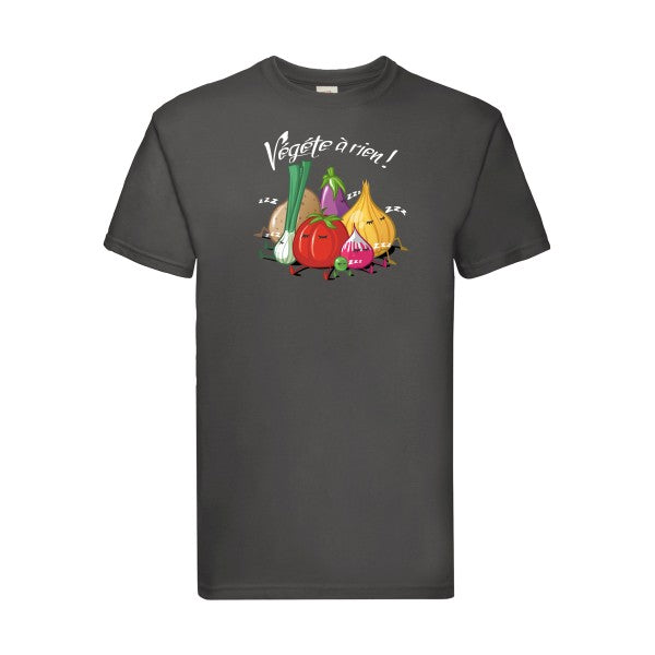 Vegete à rien ! Fruit of the loom 205 g/m² T-shirt/ light graphite