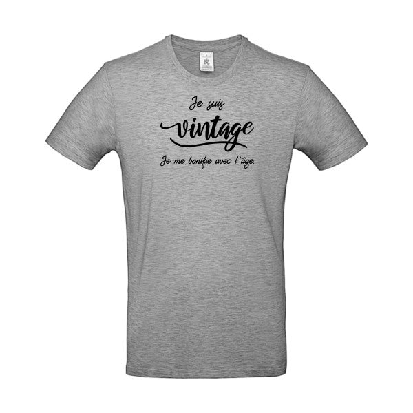 Je suis vintage  flex noir B&C - E190 T-shirt|Sport Grey||5XL