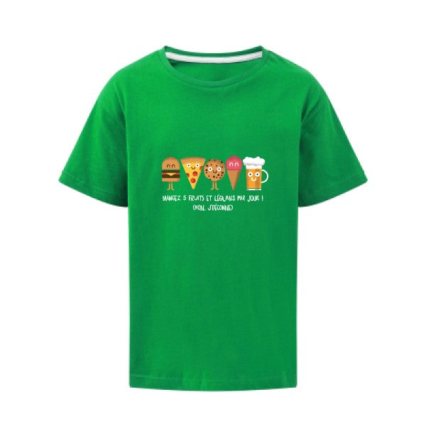 5 fruits et légumes SG - Kids T-shirt enfant Kelly Green Taille 140 (9-10/XL)