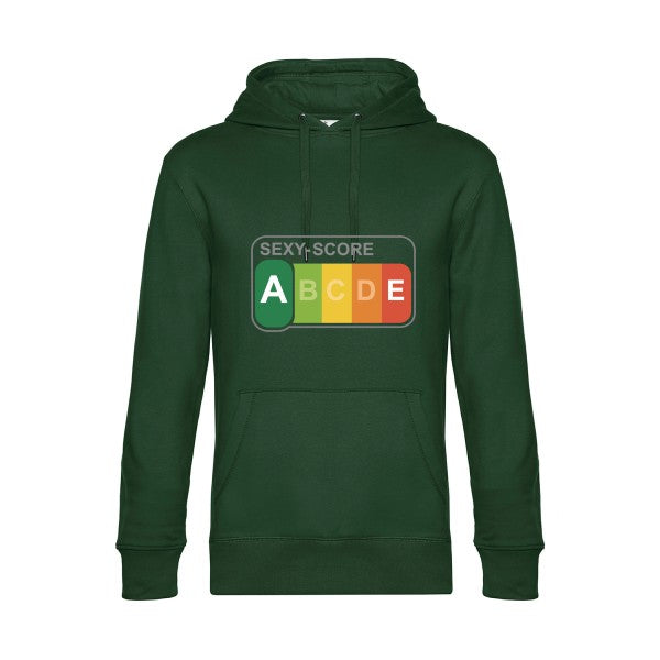 SEXY-SCORE- Sweat à capuche original Bottle Green - RueDuTeeshirt