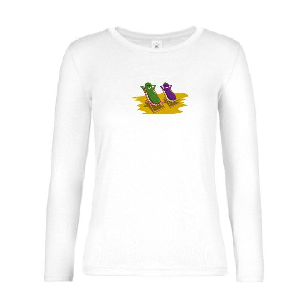 t-shirt lsl femme On-n-est-pas-bio-la-?-  White flex 