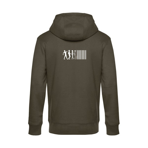 code-barre sweat shirt original Khaki flex Blanc impression Dos