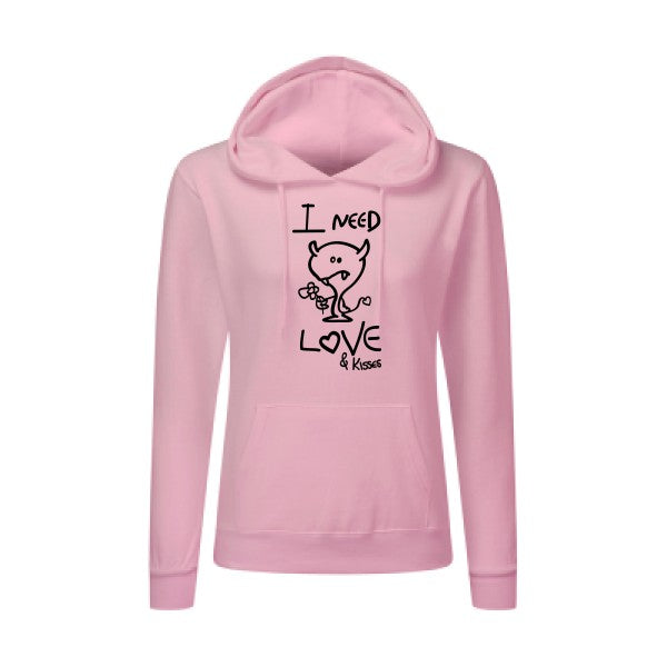 LOVER Noir |Sweat original à capuche Femme