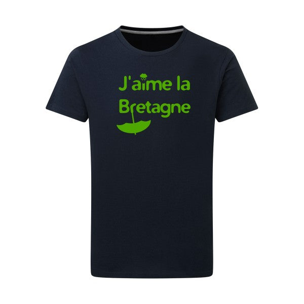 J'aime la Bretagne - Flex Vert pomme Tshirt original Navy  5XL