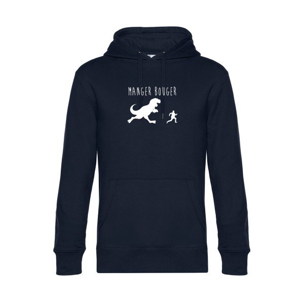 MANGER-BOUGER sweat shirt original Navy Blue flex Blanc impression Face