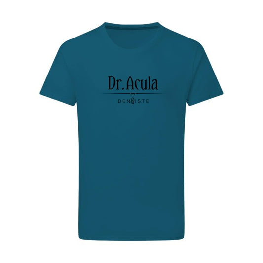 Dr.Acula noir -Flex noir sur T-shirt SG  Petrol  2XL