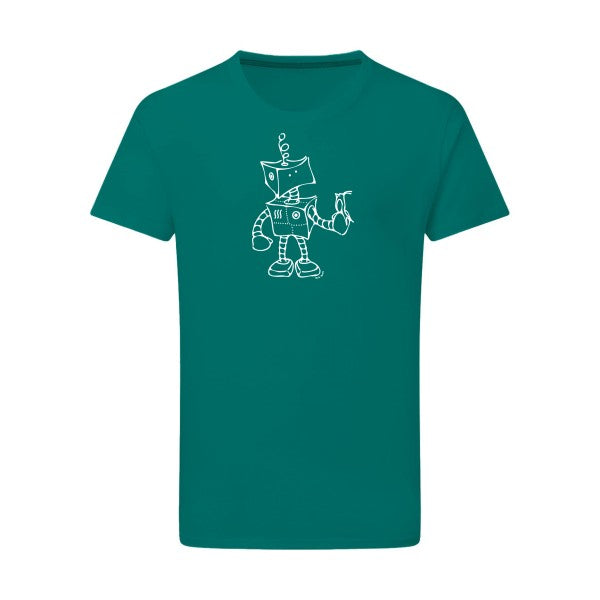 Robot & Bird - Flex Blanc Tshirt original Emerald Green  2XL