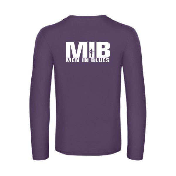 men in blues - t shirt- manches- longues- original- humour- Urban Purple impression Dos