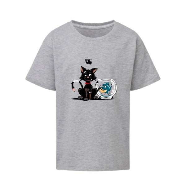 Le piranha et le chat SG - Kids T-shirt enfant Light Oxford Taille 152 (11-12/2XL)