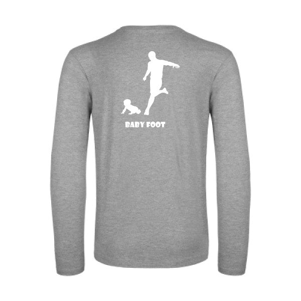 baby foot - t shirt- manches- longues- original- humour- Sport Grey impression Dos
