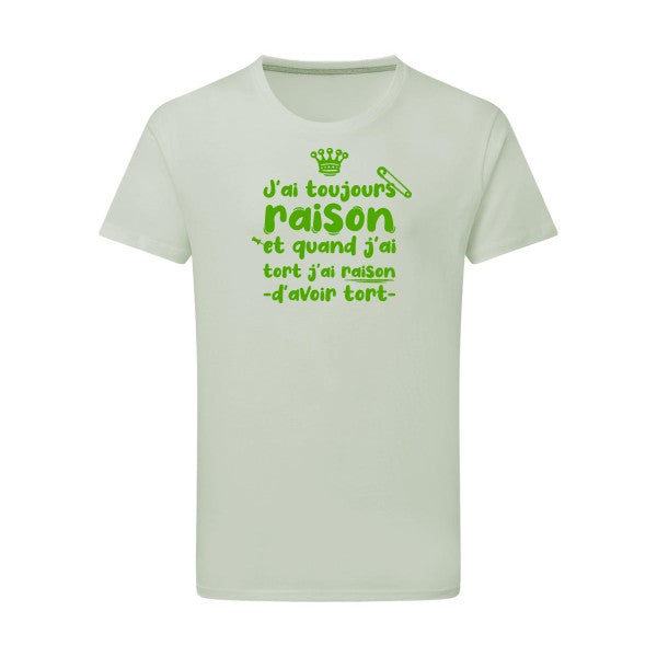 J'ai toujours raison - Flex Vert pomme Tshirt original Pastel Macchiato  2XL