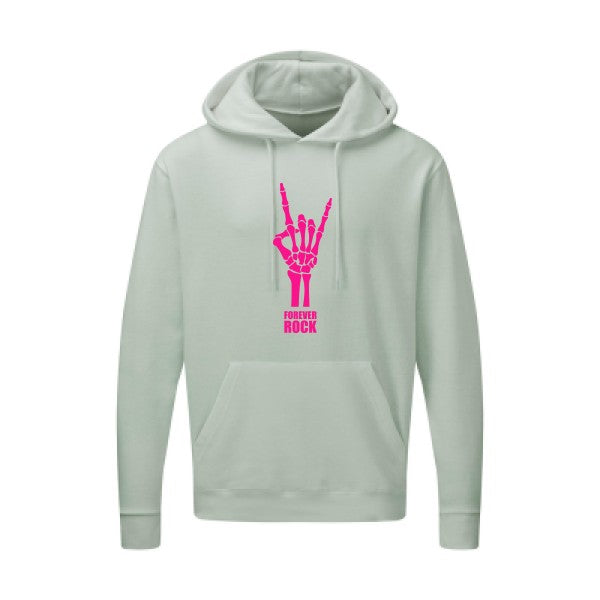 Forever Rock !!|Sweat capuche imprimé|Rose Fluo