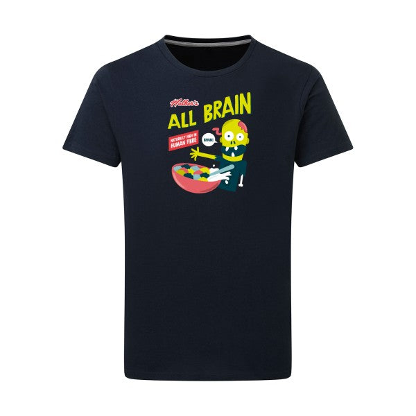 T-shirt homme All brain - T-shirt rigolo pour les cerveaux en ébullition Navy 5XL