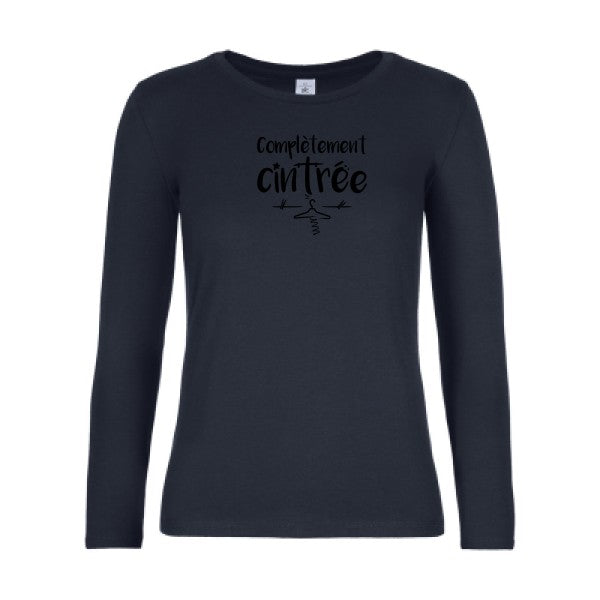 t-shirt lsl femme Completement-cintre Navy flex Noir