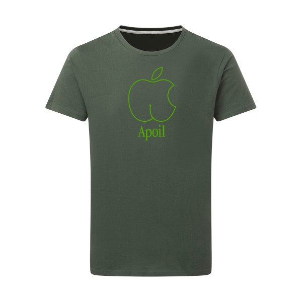 Apoil vert pomme -Flex vert pomme sur T-shirt SG  Thyme  2XL