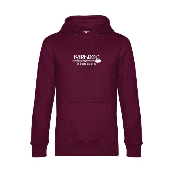 Karadoc sweat shirt original Burgundy flex Blanc impression Face