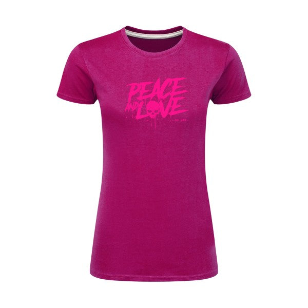 Peace or no peace  |Rose Fluo |T shirt original femme|SG