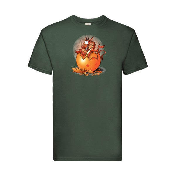 Dragon surprise Fruit of the loom 205 g/m² T-shirt/ bottle green