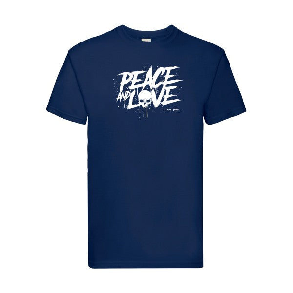 T-shirt|Peace or no peace |Blanc |Fruit of the loom 205  G