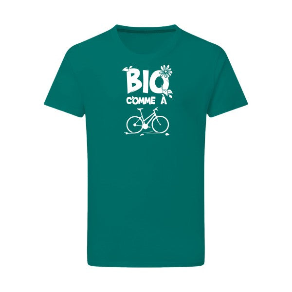 Bio comme un vélo - Flex Blanc Tshirt original Emerald Green  2XL