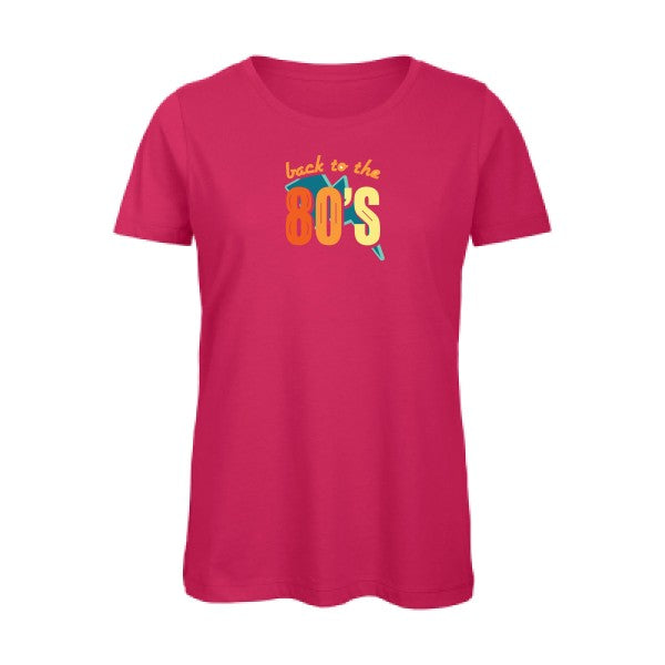 annee-80-t-shirt-bio femme Fuchsia