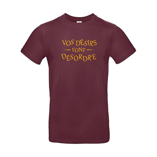 DésordreFlex jaune or - E190 T-shirt|Burgundy||2XL