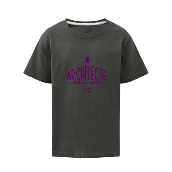 Architecte de bac à sable Flex Violet SG - Kids T-shirt enfant Charcoal Taille 152 (11-12/2XL)