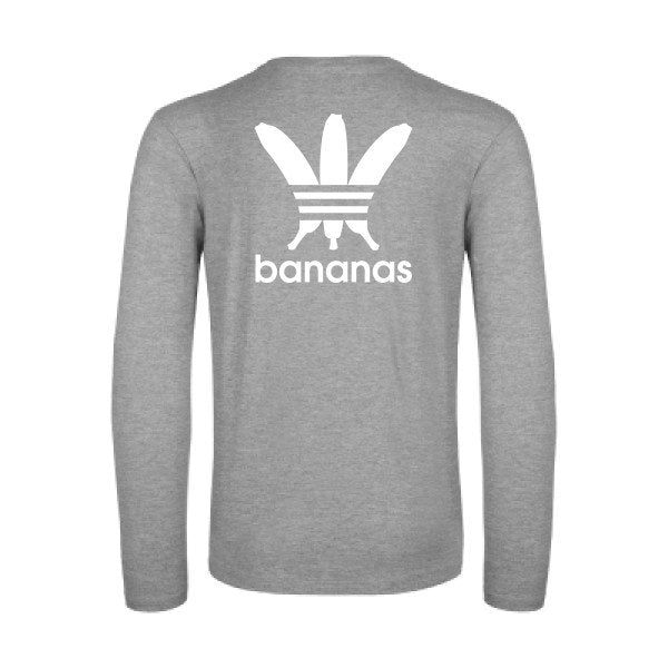bananas - t shirt- manches- longues- original- humour- Sport Grey impression Dos