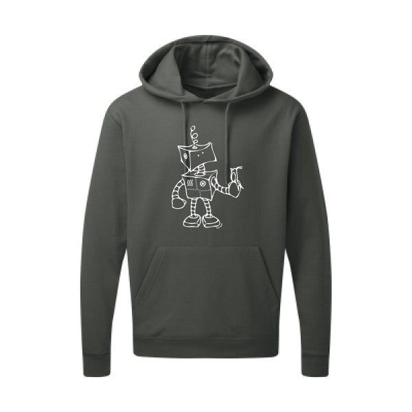 Robot & Bird Blanc SG - Hooded Sweatshirt Sweat capuche