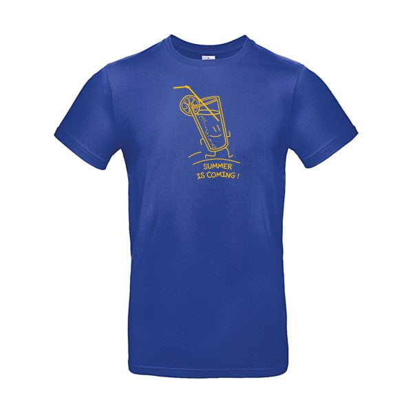 Summer is coming !Flex jaune or - E190 T-shirt|Cobalt Blue||2XL