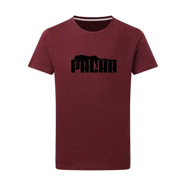 Pacha noir -Flex noir sur T-shirt SG  Burgundy  2XL