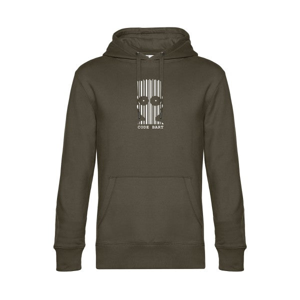 Code-Bart sweat shirt original Khaki flex Blanc impression Face