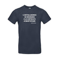 L'intelligence -Ai- t-shirt Geek- Navy Non bio flex Blanc