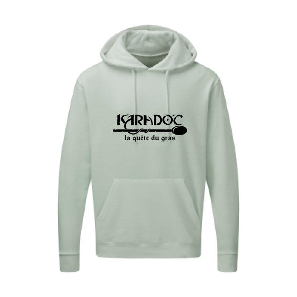 Karadoc Noir |Sweat capuche imprimé homme