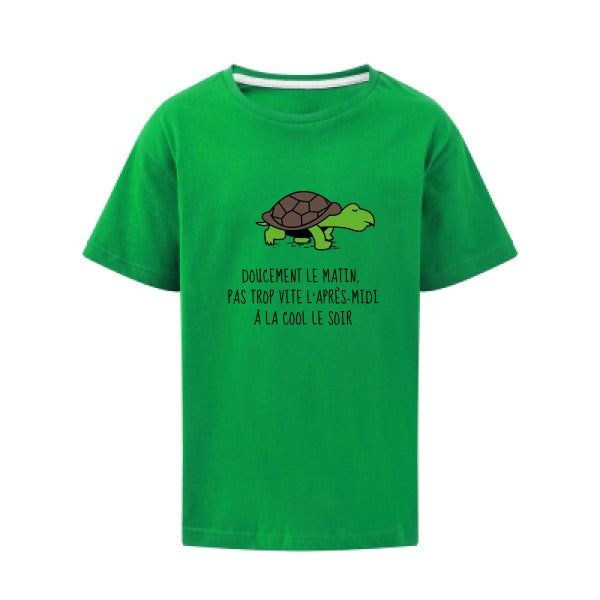 Doucement SG - Kids T-shirt enfant Kelly Green Taille 140 (9-10/XL)