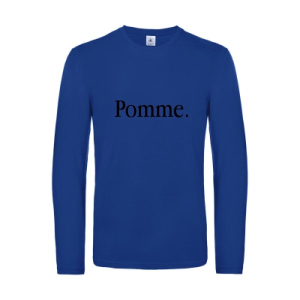 pub subliminale - t shirt- manches- longues- original- humour- Royal Blue impression Face