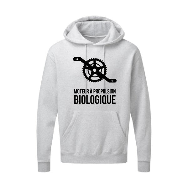 Cyclisme & écologie Noir |Sweat capuche imprimé homme