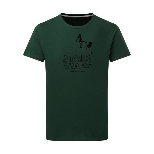 STAIR WARS noir -Flex noir sur T-shirt SG  Bottle Green  2XL