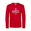architecte de bac a sable - t shirt- manches- longues- original- humour- Red impression Face
