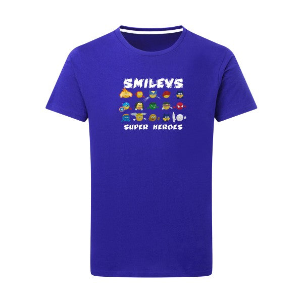 T-shirt homme Super Smileys - T-shirt rigolo avec des smileys expressifs Royal Blue 5XL