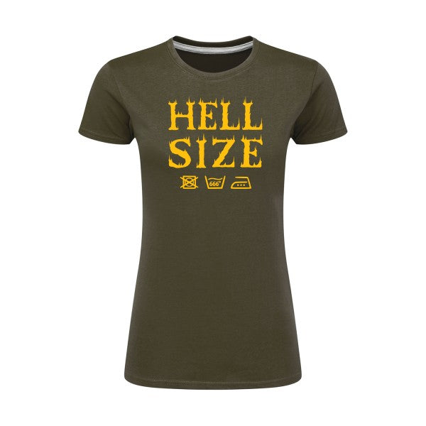 HELL SIZE ! jaune Or |T shirt original femme|SG