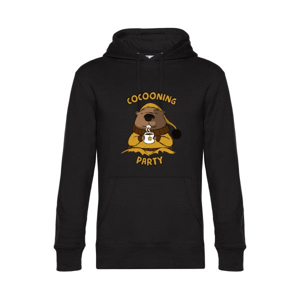 Cocooning- Sweat à capuche original Black - RueDuTeeshirt
