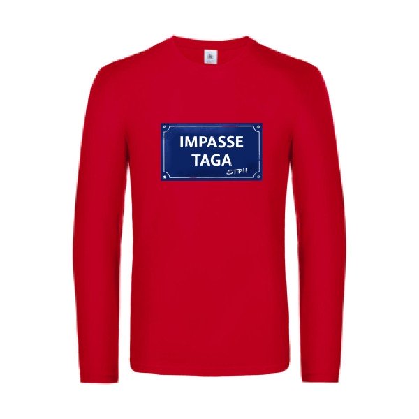 impasse-taga-t-shirt-manches-longues-original-humour -Red