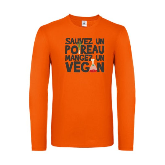 vegan/poireau B&C - E150 LSL T-shirt manches longues léger