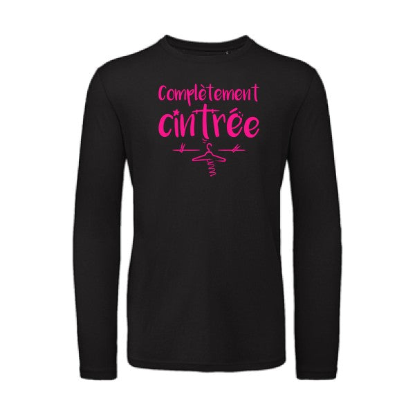 Complètement cintré Rose Fluo |T-shirt bio manches longues