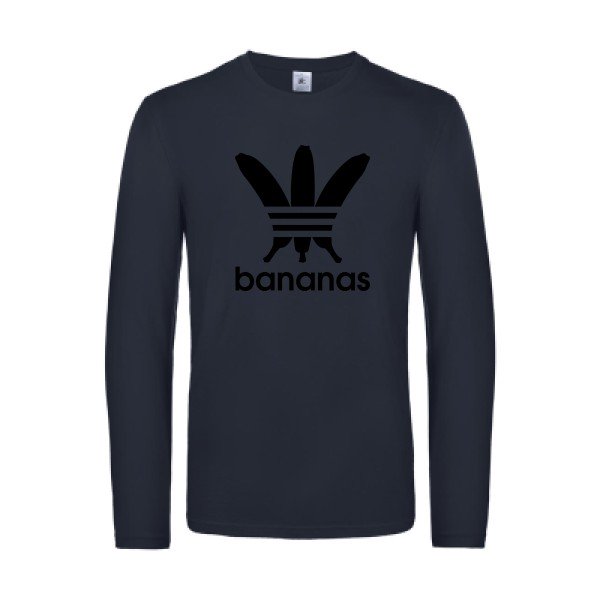 bananas - t shirt- manches- longues- original- humour- Navy impression Face
