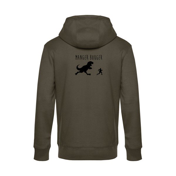 MANGER-BOUGER sweat shirt original Khaki flex Noir impression Dos