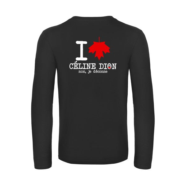 i-love-celine-t-shirt-manches-longues-original-humour -Black