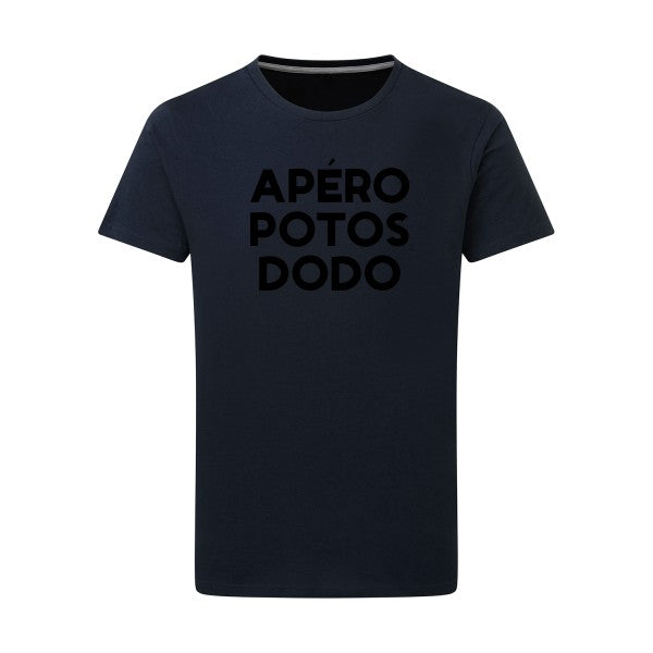 Apéro Potos Dodo  - Flex noir Tshirt original Navy  5XL