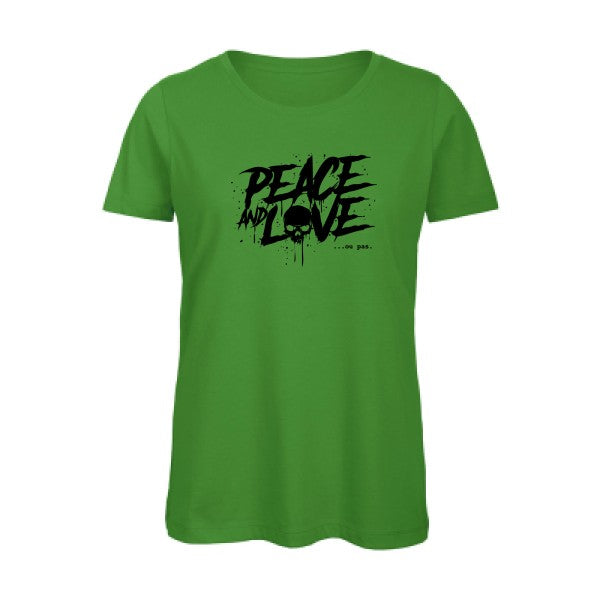 T shirt humour bio femme   femme bio|Peace or no peace Noir 